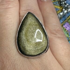 Obsidian sheen ring 8